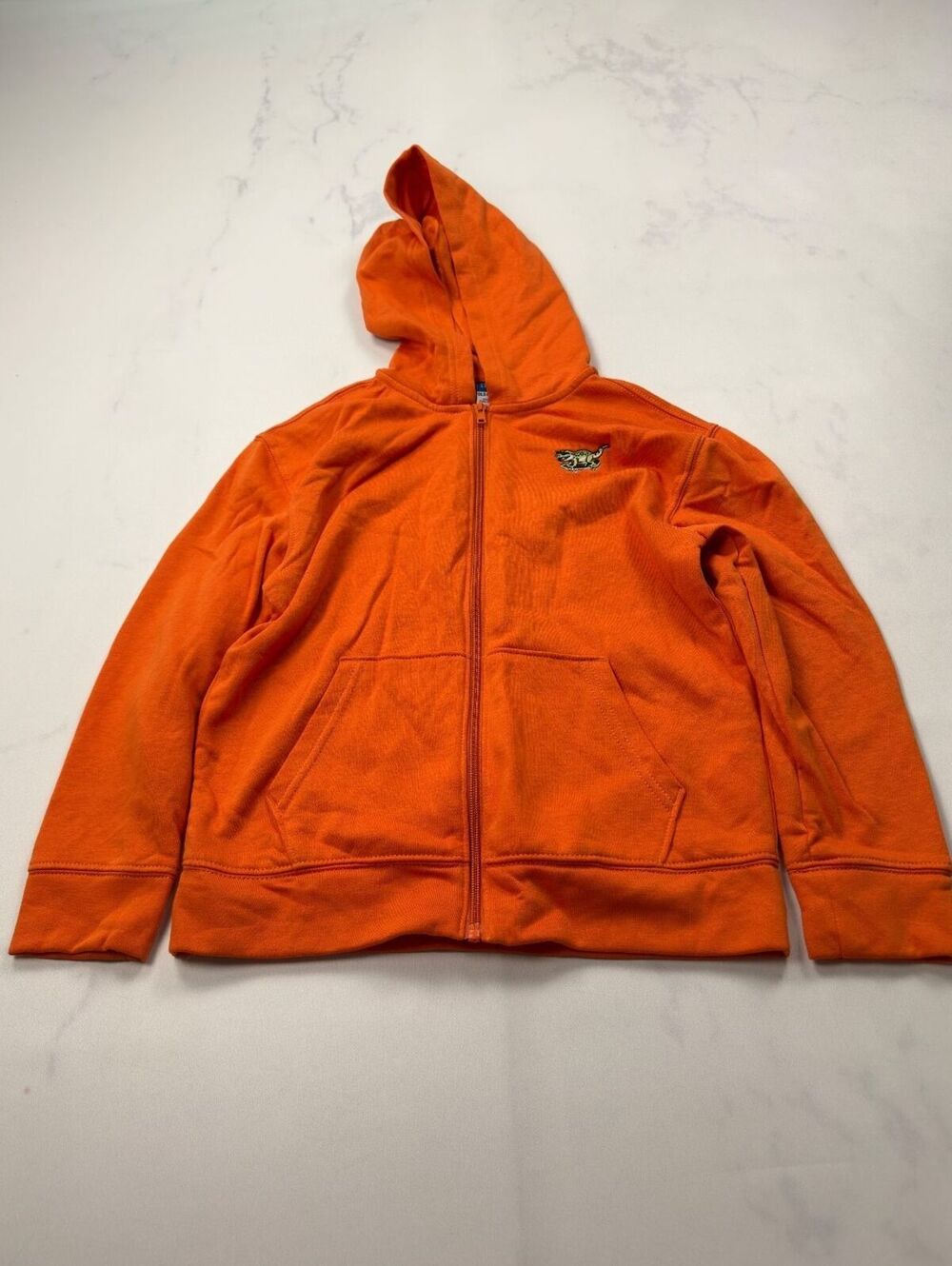 Old Navy Hoodie Sweatshirt Orange 2010s Streetwear Casual - Boys L (10-12)